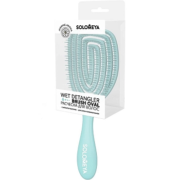 SOLOMEYA Расческа для сухих и влажных волос с ароматом жасмина MZ0011 / Wet Detangler Brush Oval Jasmine