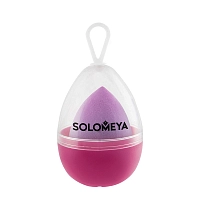 Спонж большой косметический двусторонний для макияжа капля, фиолетовый градиент/ Large Drop Double-ended blending sponge Purple Gradient 1 шт, SOLOMEYA