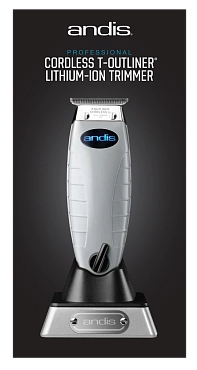 ANDIS Триммер для стрижки волос T-OUTLINER 0.1 мм, аккумуляторно-сетевой, 4 насадки