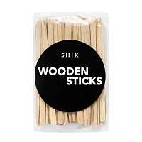 Шпатели деревянные для воска / Wooden sticks 100 шт, SHIK