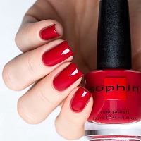 SOPHIN 0027 лак для ногтей, красный с холодным подтоном 12 мл, фото 3