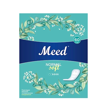 MEED Прокладки женские гигиенические ежедневные целлюлозные СОФТ / Meed 60 шт
