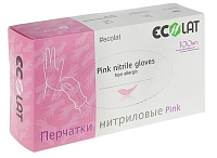 ECOLAT Перчатки нитриловые, розовые, размер XS / Pink EcoLat 100 шт, фото 1