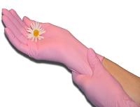 ECOLAT Перчатки нитриловые, розовые, размер XS / Pink EcoLat 100 шт, фото 4