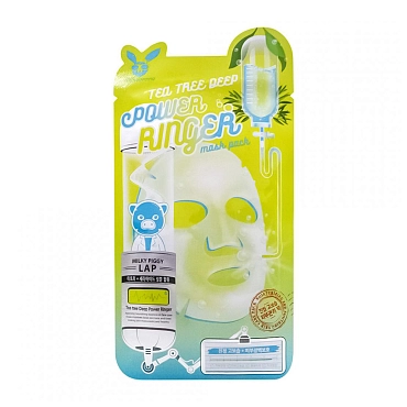 ELIZAVECCA Маска тканевая с экстрактом чайного дерева для лица / Tea Tree Deep Power Ringer Mask Pack 1 шт