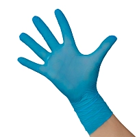 Перчатки нитрил голубые L / Safe&Care ZN 302 100 шт, SAFE & CARE