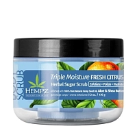 Скраб сахарный для тела Тройное Увлажнение / Hempz Triple Moisture Fresh Citrus Herbal Sugar Scrub 176 г, HEMPZ