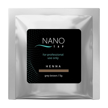 NANO TAP Хна для бровей в саше, серо-коричневый / NanoTap grey brown 5 гр