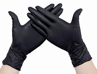ECOLAT Перчатки нитриловые, черные, размер M / Black EcoLat 100 шт, фото 4