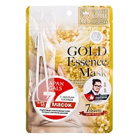 Маска с золотом / Pure Essence 7 шт, JAPAN GALS