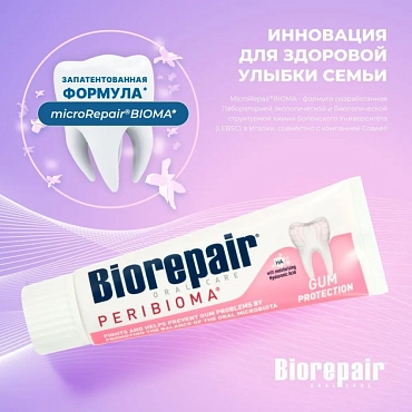 BIOREPAIR Паста зубная для здоровья и защиты десен / Peribioma Gum Protection 75 мл