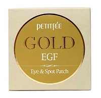PETITFEE Патчи с коллоидным золотом и EGF для области вокруг глаз и для точечного использвания / Eye patch 60 шт + 30 шт, фото 4