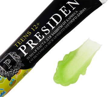 PRESIDENT Паста зубная детская 12+ Juicy lime (50 RDA) / President 70 г