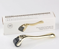 DRS Мезороллер золотой 540 игл длиной 0.3 мм / DRS30 540 Gold DermaRoller, фото 4