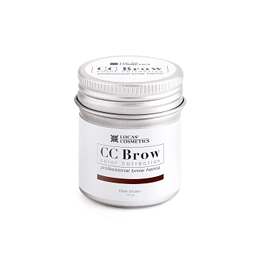 LUCAS’ COSMETICS Хна для бровей, темно-коричневый (в баночке) / CC Brow dark brown 10 г