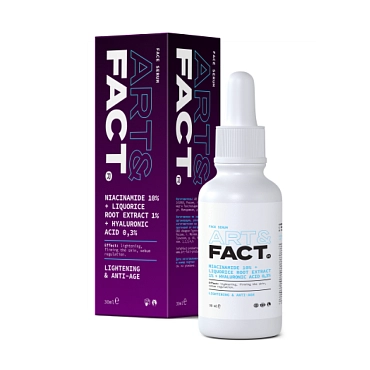 ART&FACT Сыворотка себорегулирующая для лица / Niacinamide 10% + Liquorice Root Extract 1% 30 мл