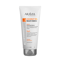 ARAVIA Маска мультиактивная 5 в 1 для регенерации ослабленных волос и проблемной кожи головы / Coconut Oil Multi-Mask 200 мл, фото 1