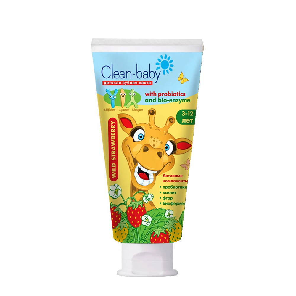 CLEAN-BABY Паста зубная детская со фтором от 3 до 12 лет со вкусом лесной земляники / Clean-baby Wild Strawberry 50 мл
CLEAN-BABY Паста зубная детская со фтором от 3 до 12 лет со вкусом лесной земляники / Clean-baby Wild Strawberry 50 мл