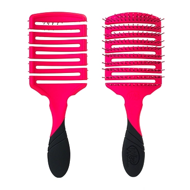 WET BRUSH Щетка для быстрой сушки волос с мягкой ручкой, прямоугольная розовая / PRO FLEX DRY PADDLE PINK