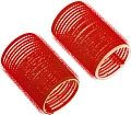 Бигуди-липучки красные, d 36x63 мм 10 шт