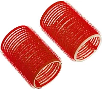 Бигуди-липучки красные, d 36x63 мм 10 шт, DEWAL BEAUTY