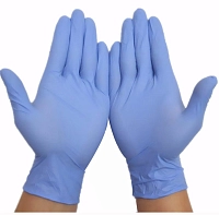 ECOLAT Перчатки нитриловые, фиолетовые, размер XL / 4U EcoLat 100 шт, фото 4