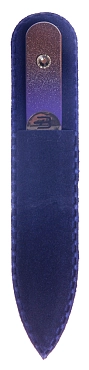 BHM PROFESSIONAL Пилочка стеклянная цветная с 1 кристаллом 90 мм