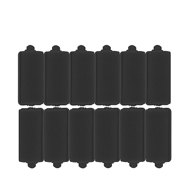 DEWAL PROFESSIONAL Бигуди поролоновые, черные d 28 мм 12 шт