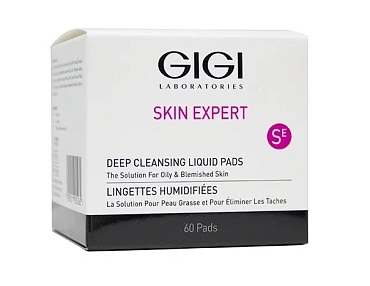 GIGI Диски ватные очищающие / Deep Cleansing Liquid Pad SKIN EXPERT 60 шт