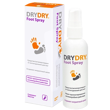 DRY DRY Средство от потоотделения для ног / Foot Spray 100 мл