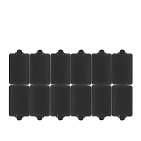 DEWAL PROFESSIONAL Бигуди поролоновые, черные d 38 мм 12 шт, фото 2