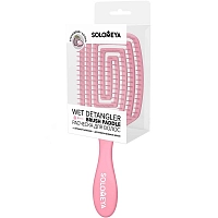 SOLOMEYA Расческа для сухих и влажных волос с ароматом клубники MZ / Wet Detangler Brush Paddle Strawberry, фото 2