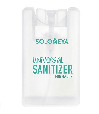 SOLOMEYA Средство антибактериальное универсальное для рук, алоэ / Universal Sanitizer Spray for hands Aloe 20 мл