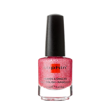 SOPHIN 0379 лак для ногтей, малиново-розовый рассеянный голографик / Starlet Sensual Glam Collection 12 мл
