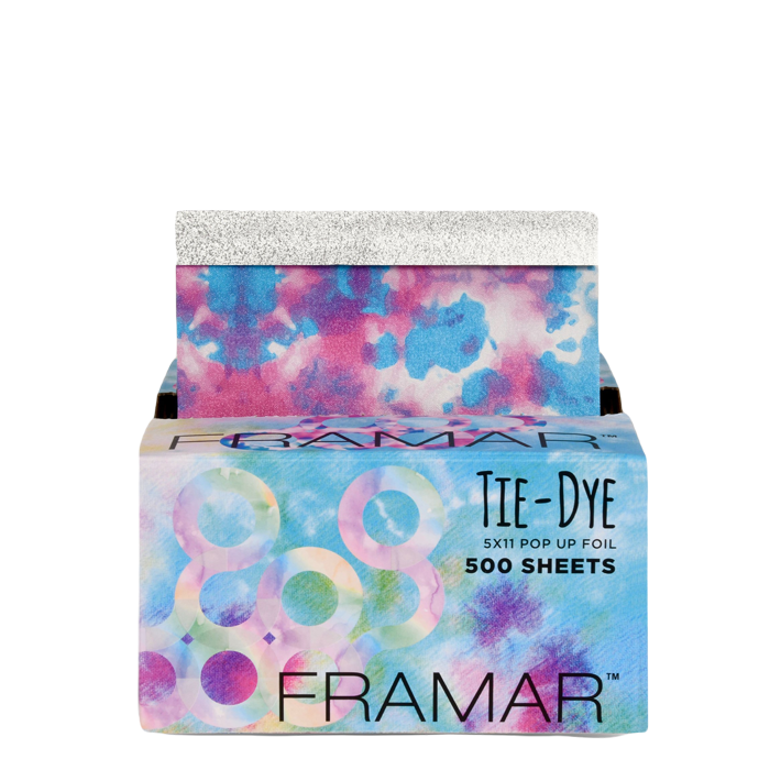 FRAMAR Фольга вытяжная с тиснением тай-дай / Pop Ups Tie Dye 500 Sheets 12.5*28 см 500 листов