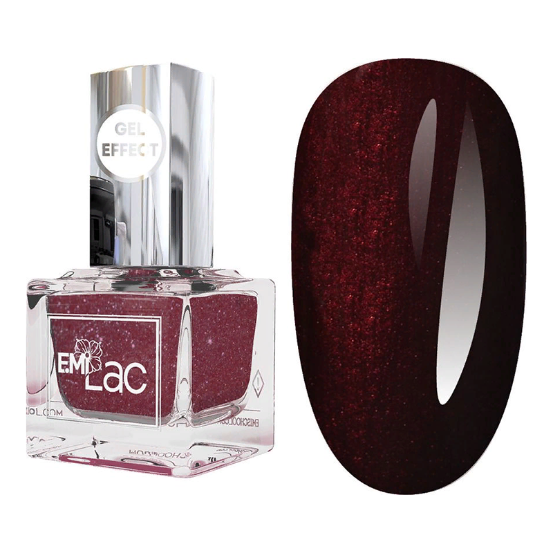 E.MI 123 лак ультрастойкий для ногтей, Страстная вишня / Gel Effect 9 мл, фото 3