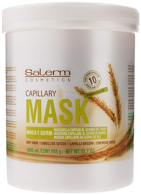SALERM COSMETICS Маска питательная увлажняющая для волос / Wheat Germ 1000 мл увлажняющая и питательная маска для сухих волос с протеинами молока mask nourishing m86 836 1000 мл