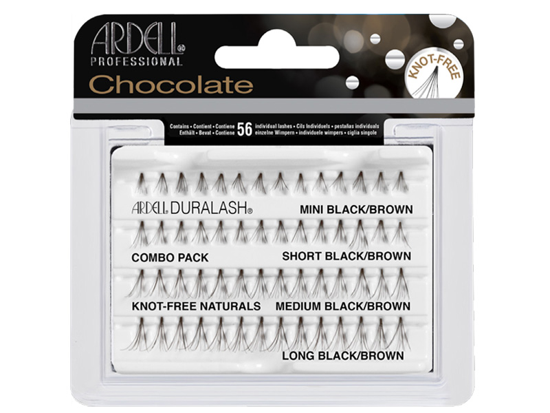 ARDELL Пучки ресниц безузелковые комбинированные, черно-коричневые / Duralash Naturals Knot-Free Flairs Combo Pack