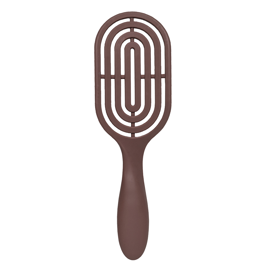 SOLOMEYA Расческа массажная для волос с натуральной щетиной, коричневая / Hair Brush with natural boar bristle Brown, фото 3