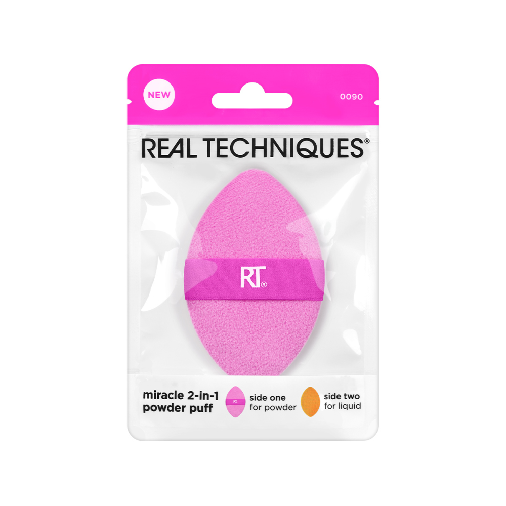 REAL TECHNIQUES Пуховка двусторонняя для пудры / Real Techniques Miracle 2-in-1 Powder Puff, фото 6
