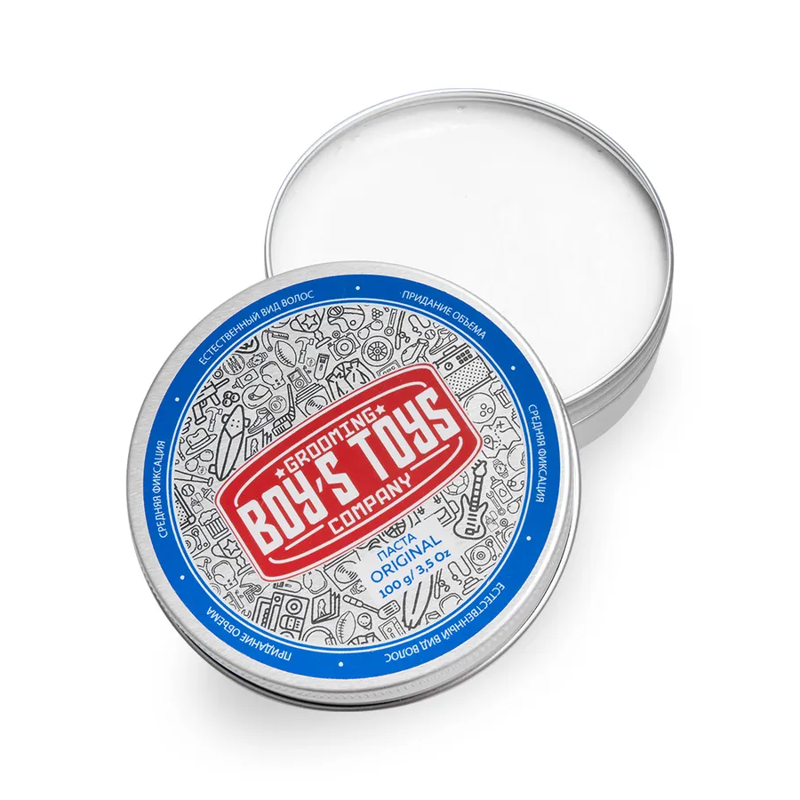 BOY'S TOYS Паста для укладки волос средней фиксации с низким уровнем блеска / Boy's Toys Original 100 мл, фото 3