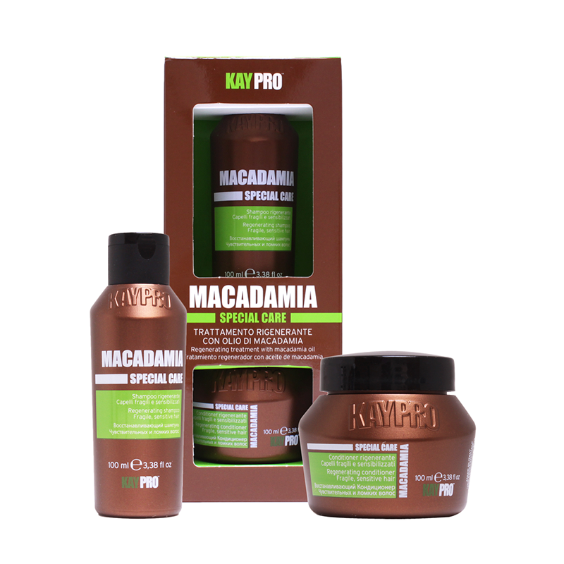 KAYPRO Набор для волос увлажняющий (шампунь 100 мл, кондиционер 100 мл) / Macadamia 22145 - фото 1