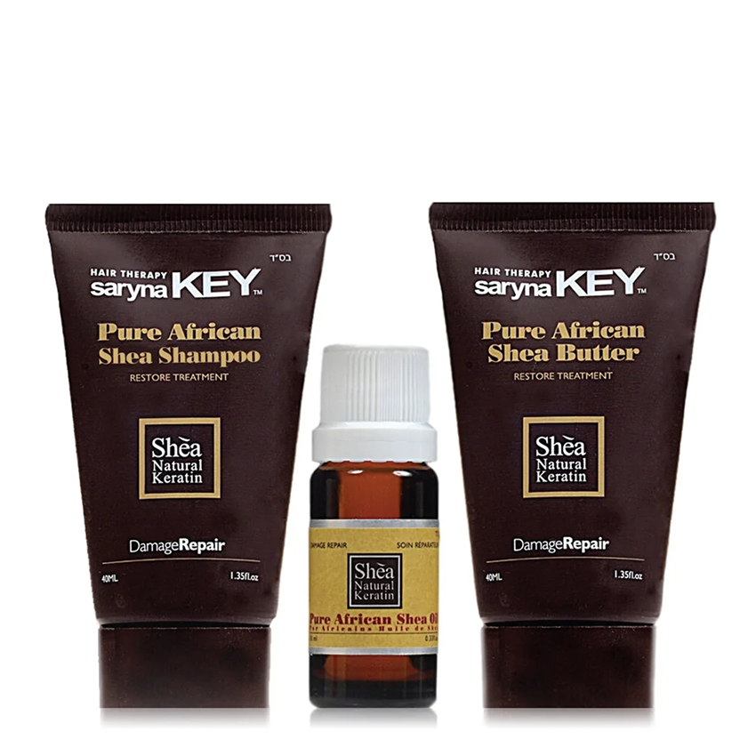SARYNA KEY Набор дорожный коричневый (шампунь 40 мл + маска 40 мл + масло 10 мл) Damage repair, фото 2