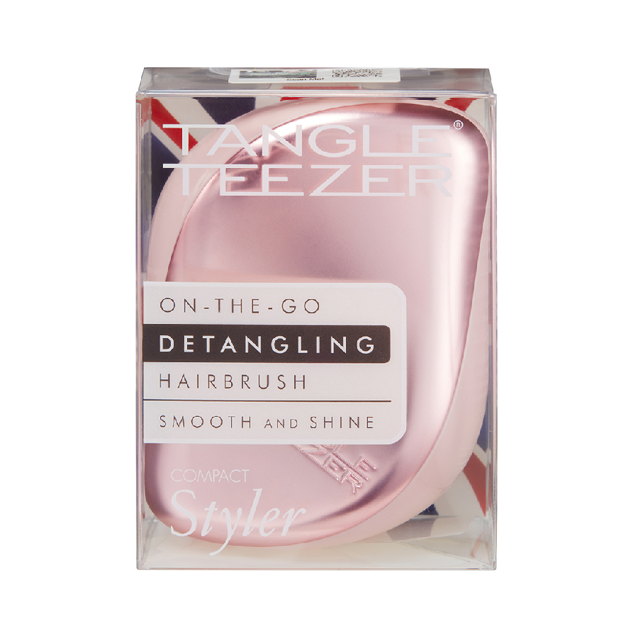 TANGLE TEEZER Расческа для волос / Tangle Teezer Compact Styler Pink Matte Chrome, фото 4