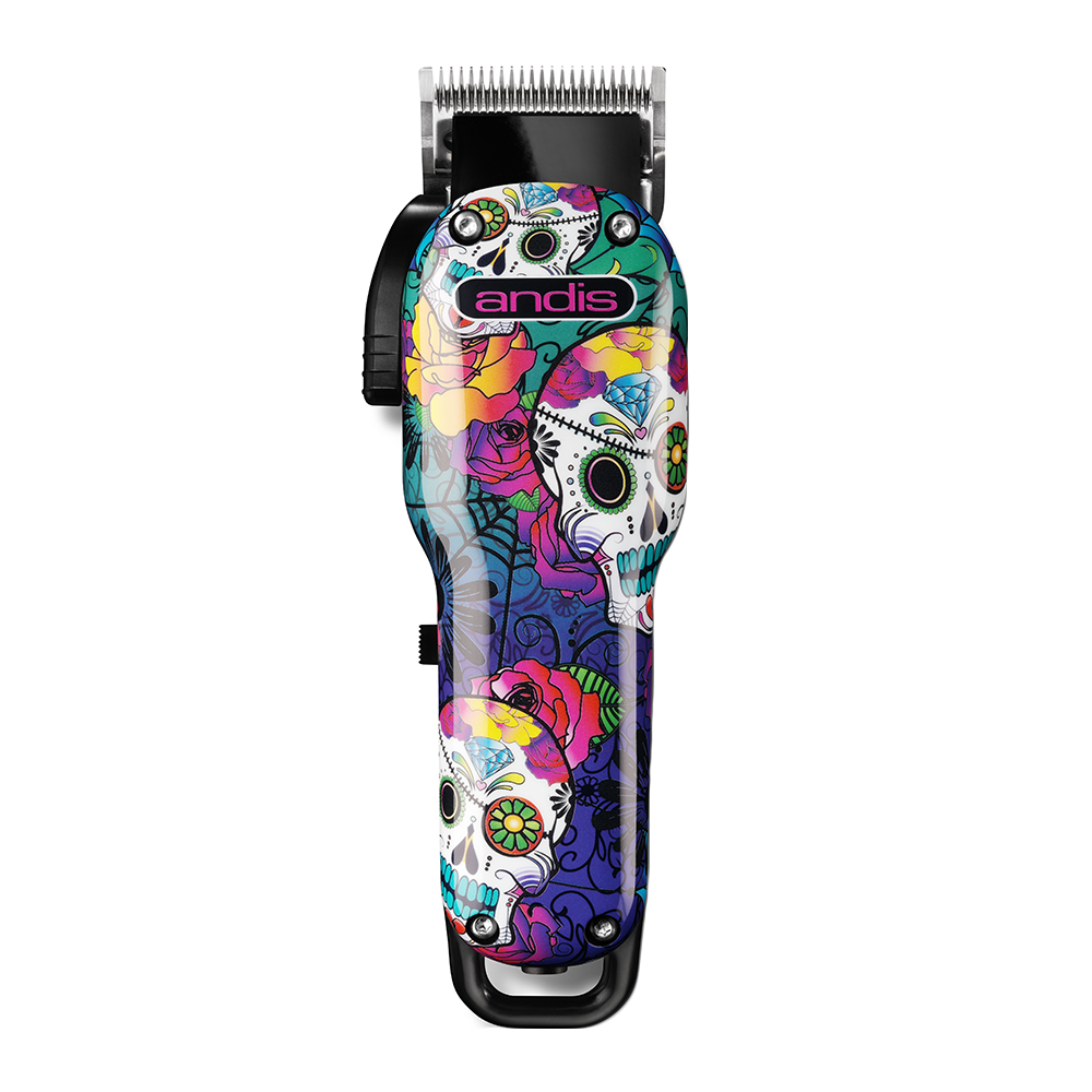 ANDIS Машинка для стрижки волос LCL US Pro Li, li ion Sugar Skull, 0,5-2.4 мм, аккуммуляторно-сетевая, 9 насадок 73090 LCL - фото 1
