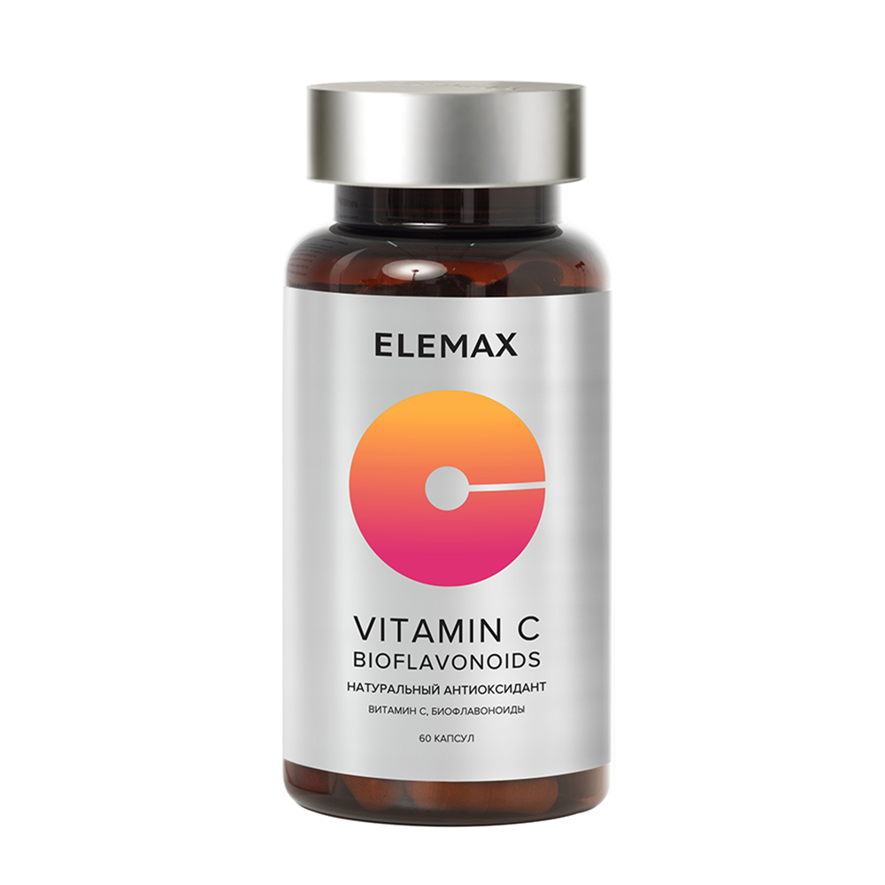ELEMAX Добавка биологически активная к пище Vitamin C bioflavonoid, 720 мг, 60 капсул биологически активная добавка vivasan конский каштан и виноградные листья 60 капсул