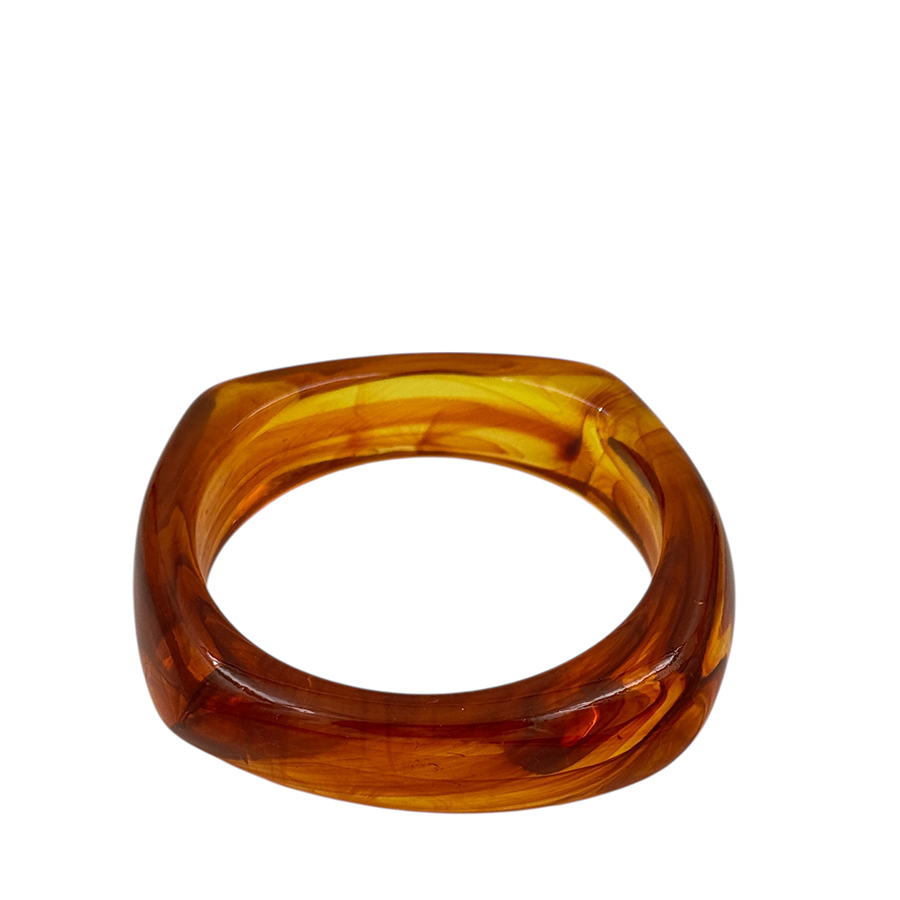 IWOU PROFESSIONAL Браслет-обод пластиковый квадратный янтарный, фото 2