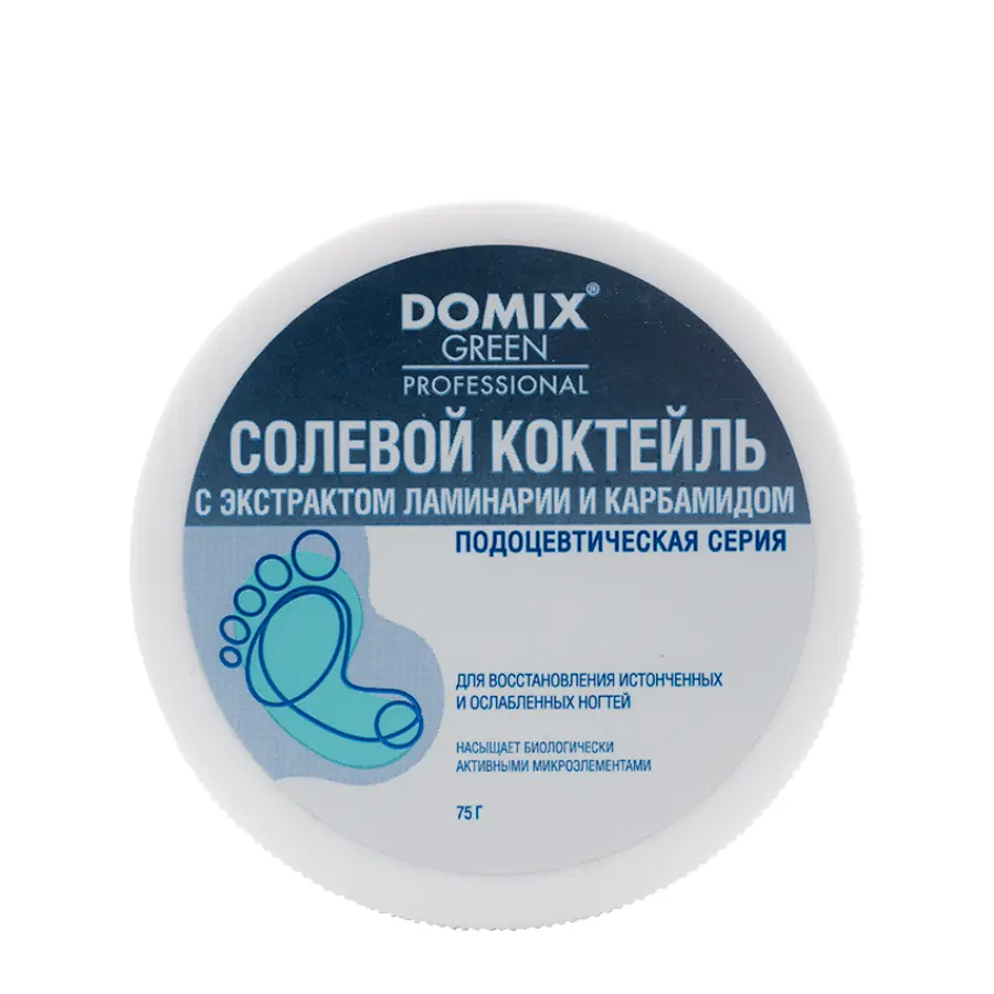 DOMIX Коктейль солевой с экстрактом ламинарии и карбамидом для восстановления истонченных и ослабленных ногтей / Domix Green Professional 75 мл, фото 2