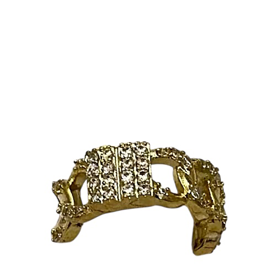 IWOU PROFESSIONAL Кафф Цепь со стразами цвет золото, фото 4