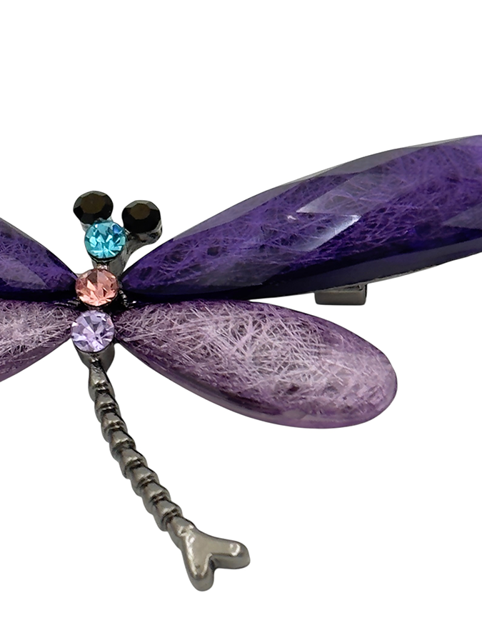 IWOU PROFESSIONAL Брошь Стрекоза фиолетовая, фото 2